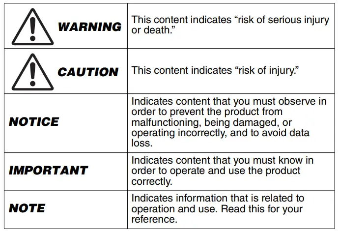 YAMAHA RM-WOM Wireless Microphone Owner's Manual - Warning