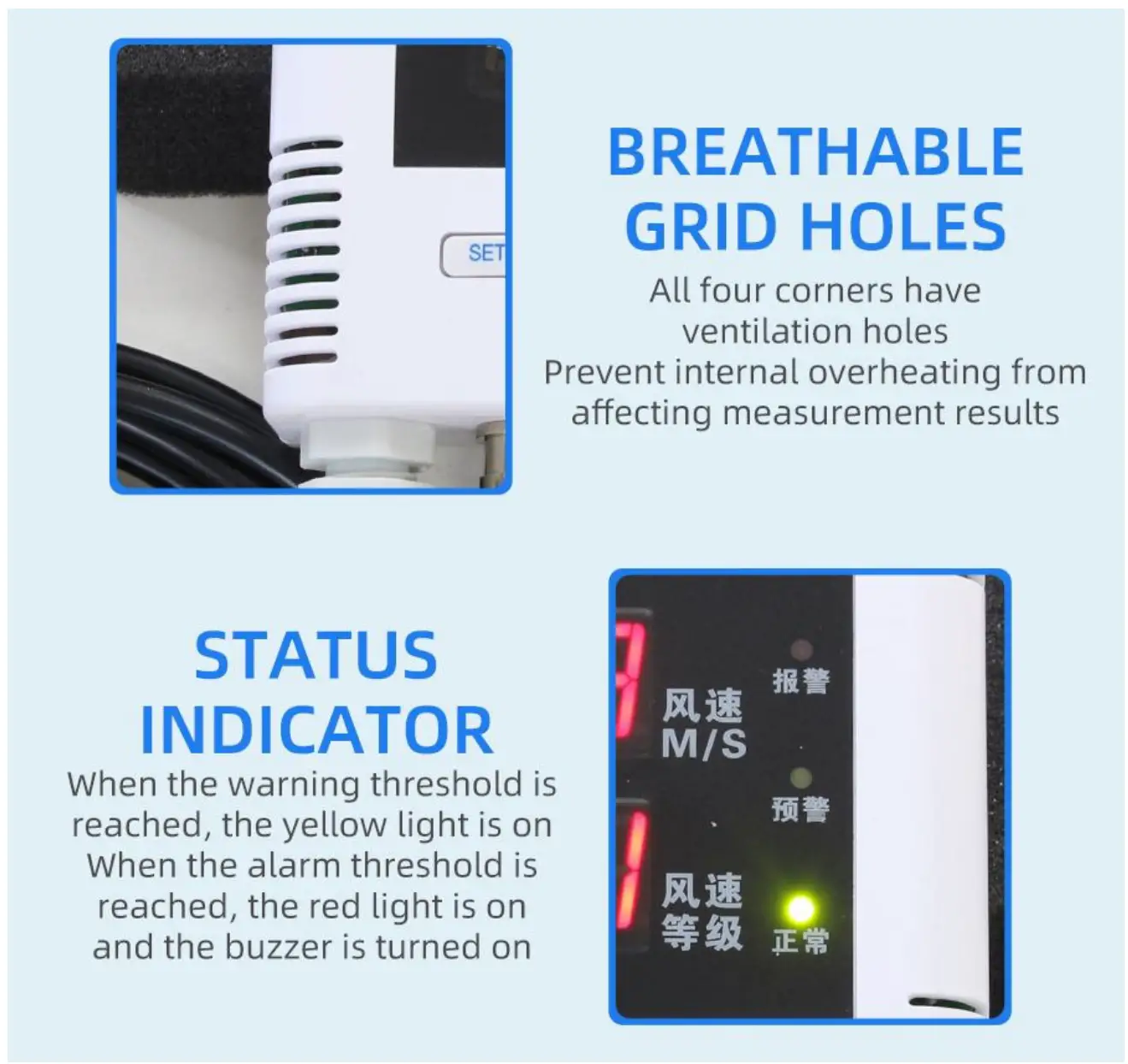 SONBEST SD6786B RS485 Interface Tower Crane Type Wind Speed Alarm - How to wiring
