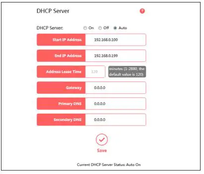 MERCUSUS 300Mbps Wi-Fi Range Extender - DHCP Server