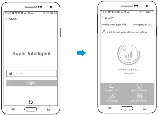 COMFAST 3.4 Use mobile phone to login A