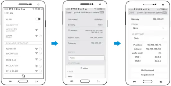 COMFAST 3.4 Use mobile phone to login A Android