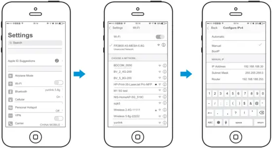 COMFAST 3.4 Use mobile phone to login A IOS