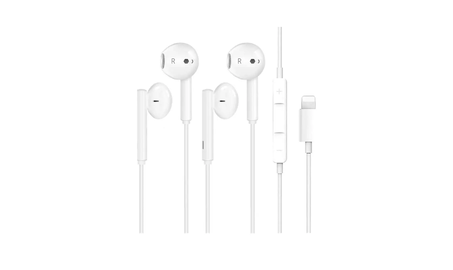 2 Pack Earbuds Headphones, Wired Earphones Noise Reduction Headphones-complete Features/instruction Manual