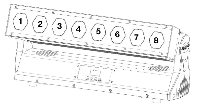 ELATION Chorus Line 8 LED Bar Light FIG 6