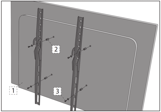 SHARP Aquos 40BL3 40 Inch 4K Ultra HD Android Smart TV - mounting the TV