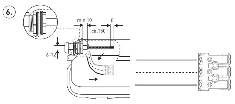 luceco ECT6W8S40-01 LED Eco Climate T8 Tube Instruction Manual - Connect to 3way terminal block on the underside