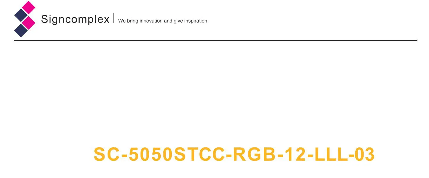 Signcomplex SC-5050STCC-RGB12-LLL-03 LED Strips Lights Instruction Manual