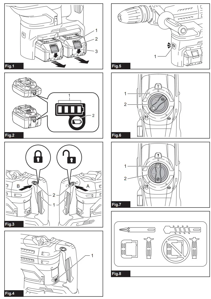 makita DHR400 Cordless Rotary Hammer - figure 1