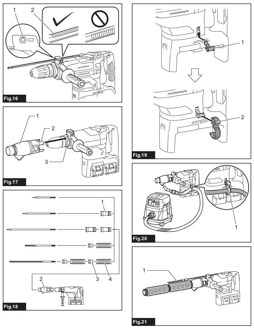 makita DHR400 Cordless Rotary Hammer - figure 3