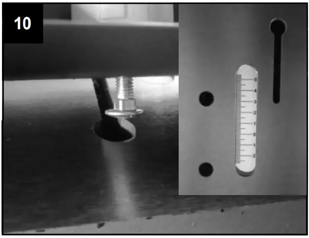 Put the tops of the plastic cap screws