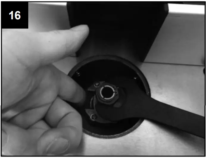 Release the safety nut