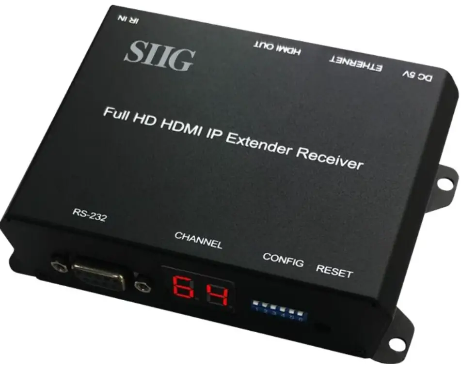 SIIG CE-H26511-S1 Full HD HDMI Extender over IP with POE RS-232 and IR product