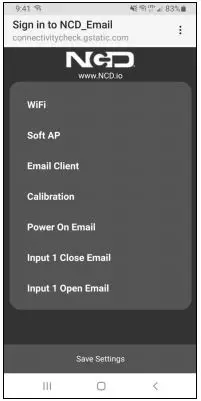 RKI INSTRUMENTS 82-5201-01 Email Text Generator Instruction Manual - The device’s configuration web interface appears