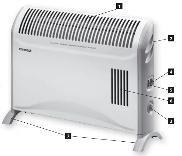 concept KS3007 Convector Heater with Turbo Function - DESCRIPTION