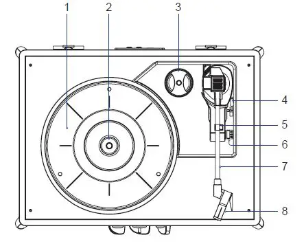 VICTOR VWRP-3200 5 In 1 Turntable Music Center fig 1