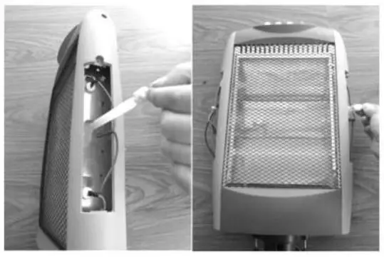 COOPER 1200W Halogen Heater Instructions - Insert the new tubes