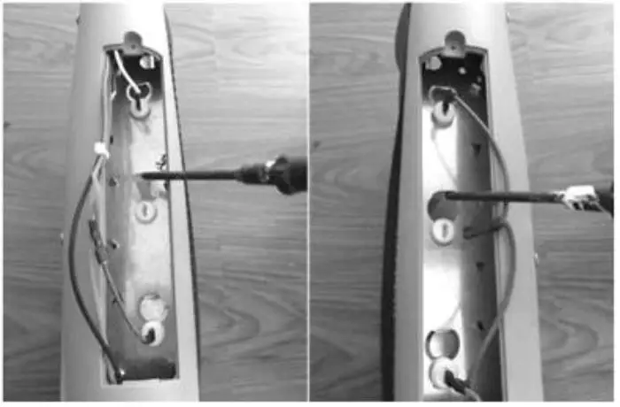 COOPER 1200W Halogen Heater Instructions - Open the tube holders on both sides.