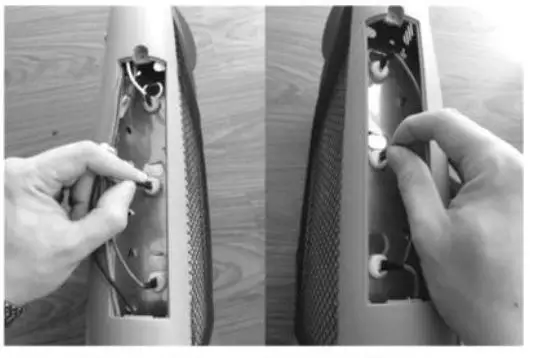 COOPER 1200W Halogen Heater Instructions - Reconnect the wires to the