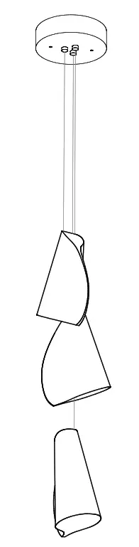 BOCCI 21.3 Cluster 3 Raw Porcelain Pendant Light -