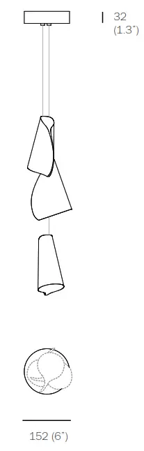 BOCCI 21.3 Cluster 3 Raw Porcelain Pendant Light - fig