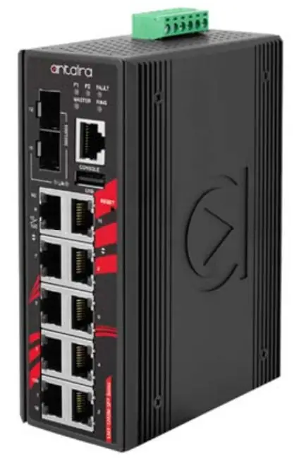 antaira LMX 1202M SFP series 12 Port Industrial Managed Ethernet Switch