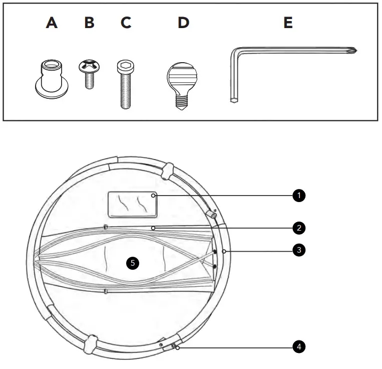 VonHaus 2522070 ORB Rocking Lounger - Parts