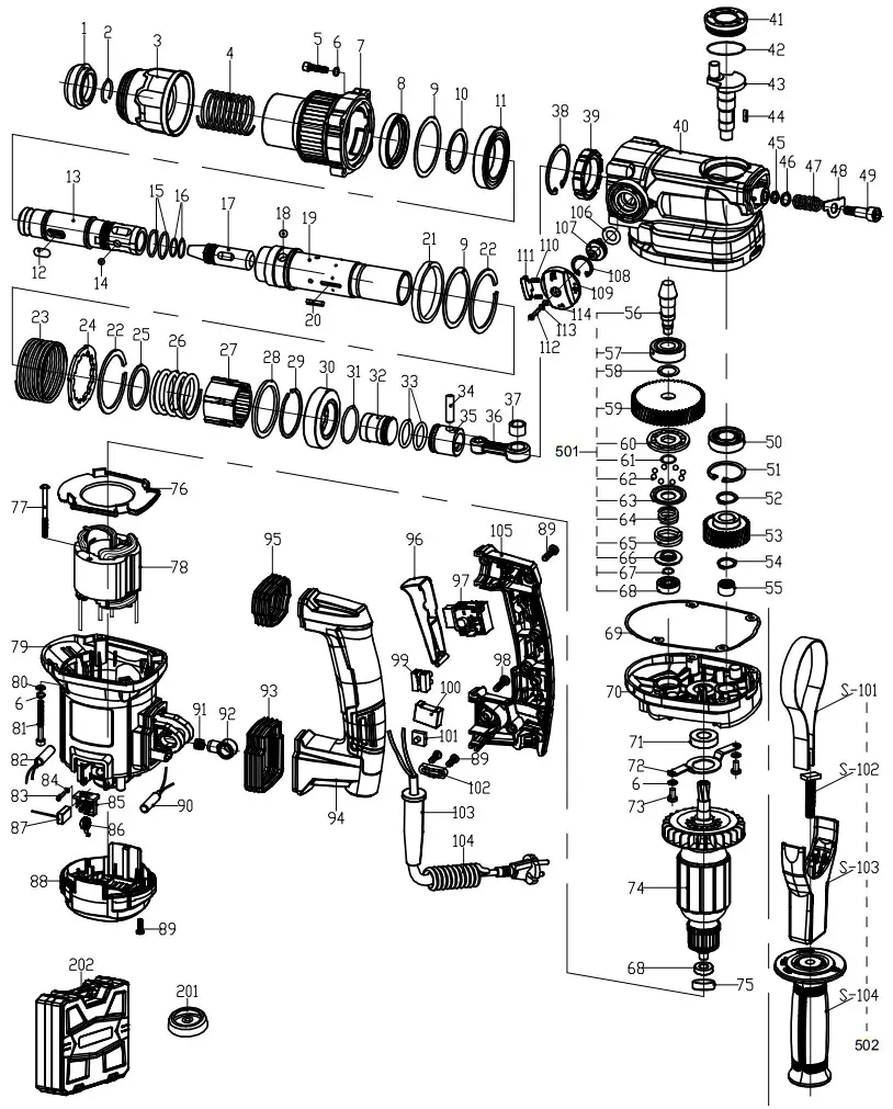scheppach DH1200MAX Rotary Hammer - Figure 7