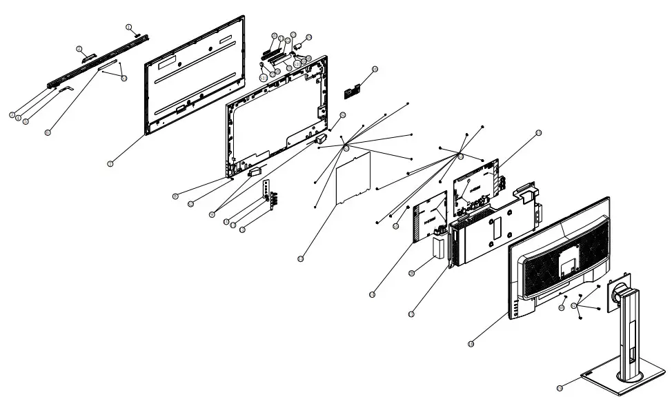 acer B248Y 23.8 Inch LCD Monitor - diagram