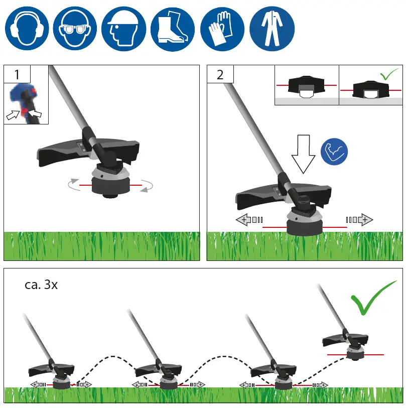 Gude FS 36-0 Cordless Lawn Trimmer 10