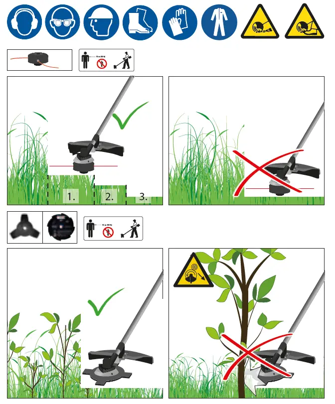 Gude FS 36-0 Cordless Lawn Trimmer 11