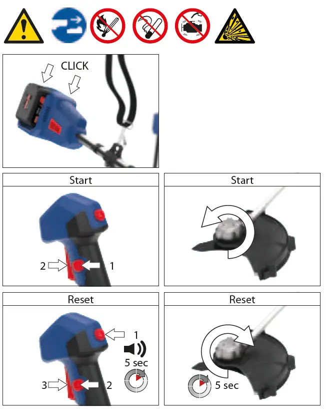 Gude FS 36-0 Cordless Lawn Trimmer 6
