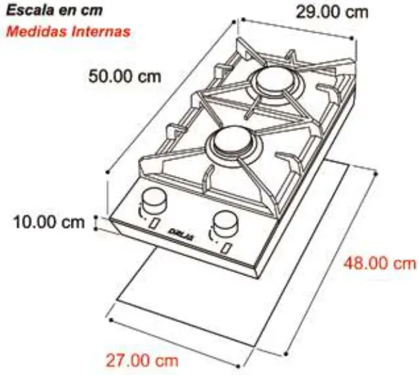 DRIJA Milan 30 Gas Stove Built In - FIG
