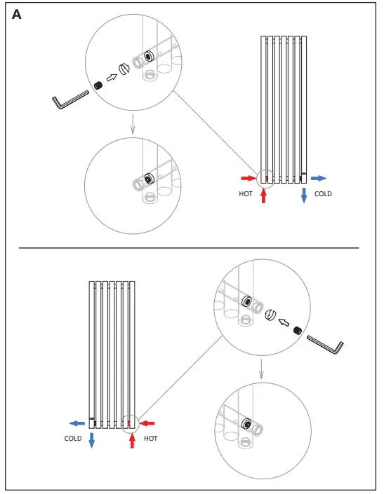 TERMA 2855BTU Rolo-Mirror Designer Radiators fig 1