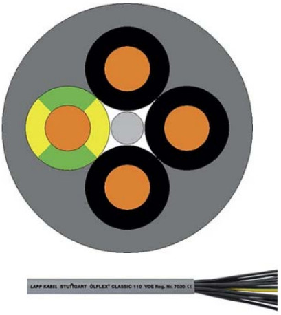 RS PRO 827 4284 5 Core YY Control Cable, 6 mm², 50m, Unscreened - Figure