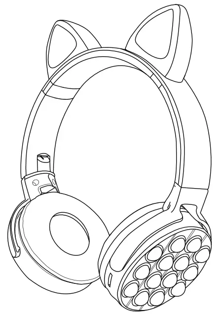 LASER HPS-KBTPOP-PK Wireless LED Headphone