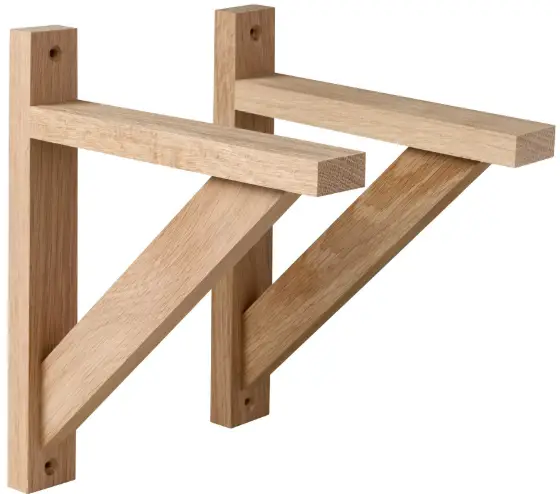 TRADITIONAL BEAMS Oak Shelves 12mm Concealed BracketsSupplied-fig1