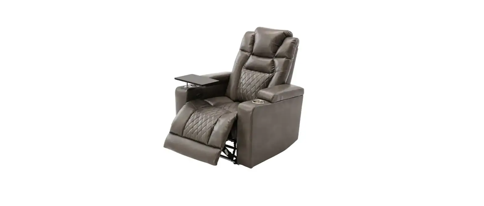 Polibi Mb-pmrtscu-g Power Motion Recliner Home Theater Seating With 2-cup Holders Swivel Tray Table Instruction Manual
