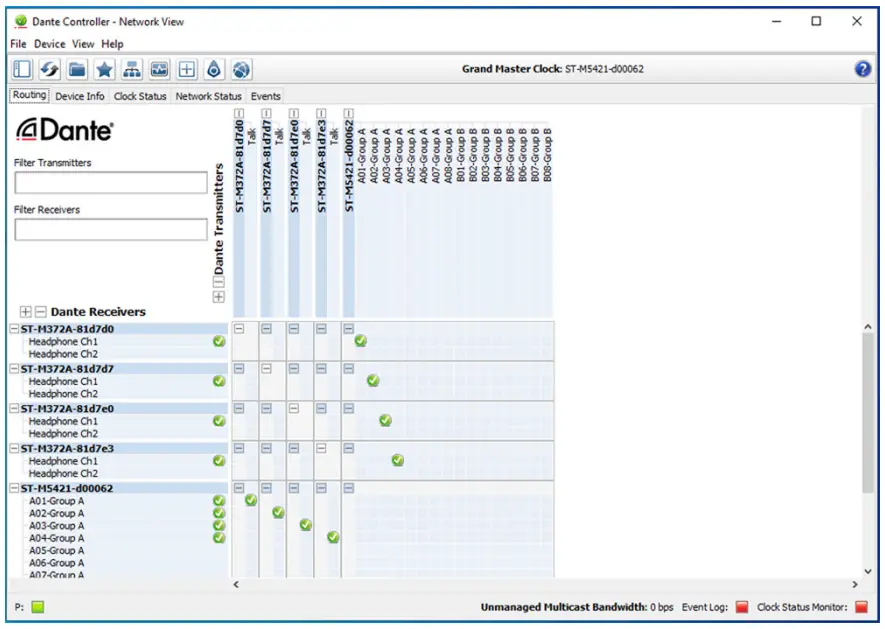 Using Dante Controller