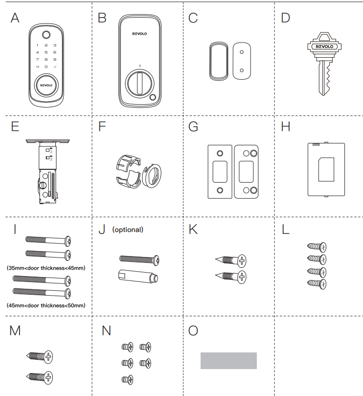 Revolo 2A4AC-WFPF Wi-Fi Smart Fingerprint Lock - Fig 2