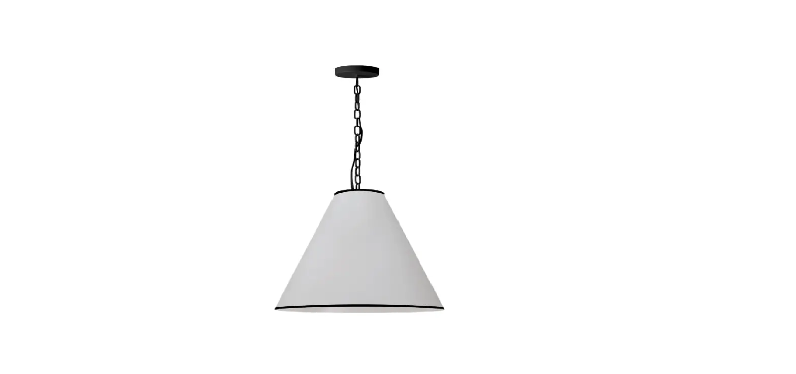 Dainolite Pym-m-mb-bw Prym White Transitional Cone Pendant Light Instruction Manual