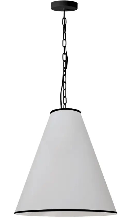 Dainolite-PYM-M-MB-BW-Prym-White-Transitional-Cone-Pendant-Light-PRODUCT
