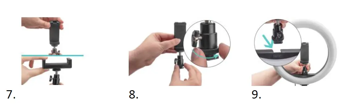 DIGITUS DA-20311 LED Ring Light 10 Inch Extendable Tripod Stand 3