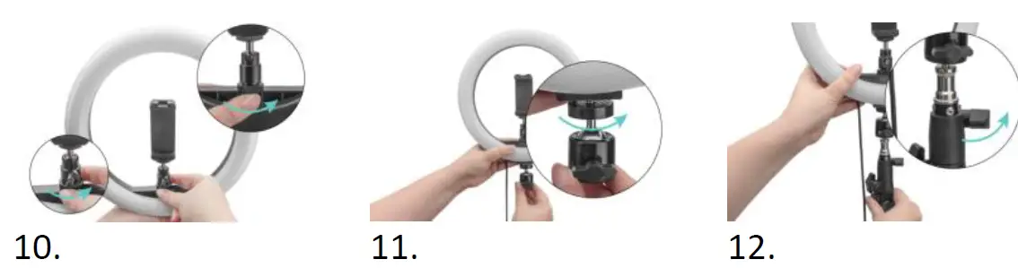 DIGITUS DA-20311 LED Ring Light 10 Inch Extendable Tripod Stand 4