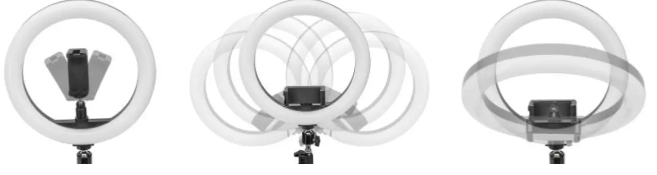 DIGITUS DA-20311 LED Ring Light 10 Inch Extendable Tripod Stand 7