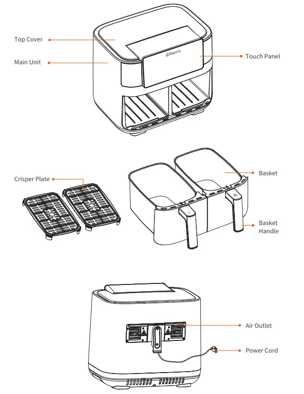 Getting To Know Your Ultenic 2-basket Air Fryer