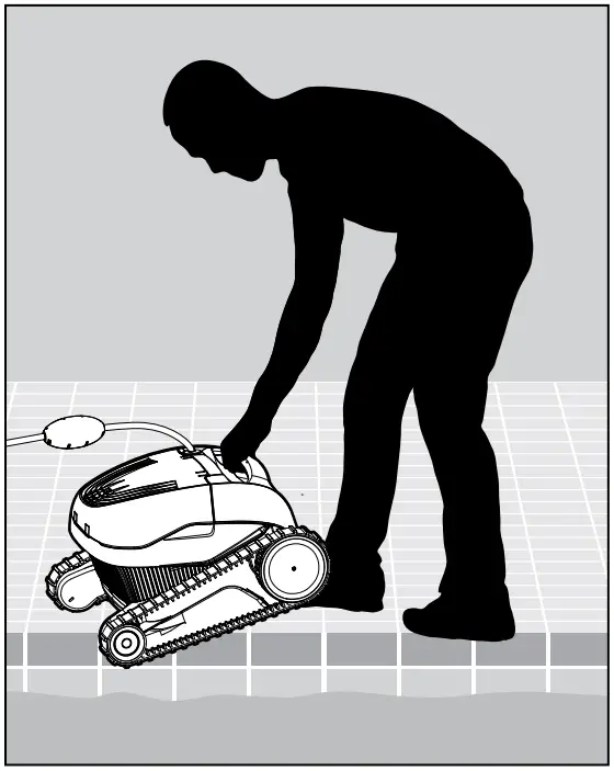 Putting the Pool Cleaner into the pool