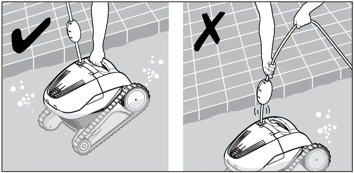 Removing the Pool Cleaner from the pool