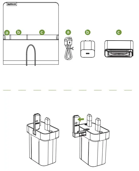 mophie 3 in 1 Travel Charger with MagSafe -