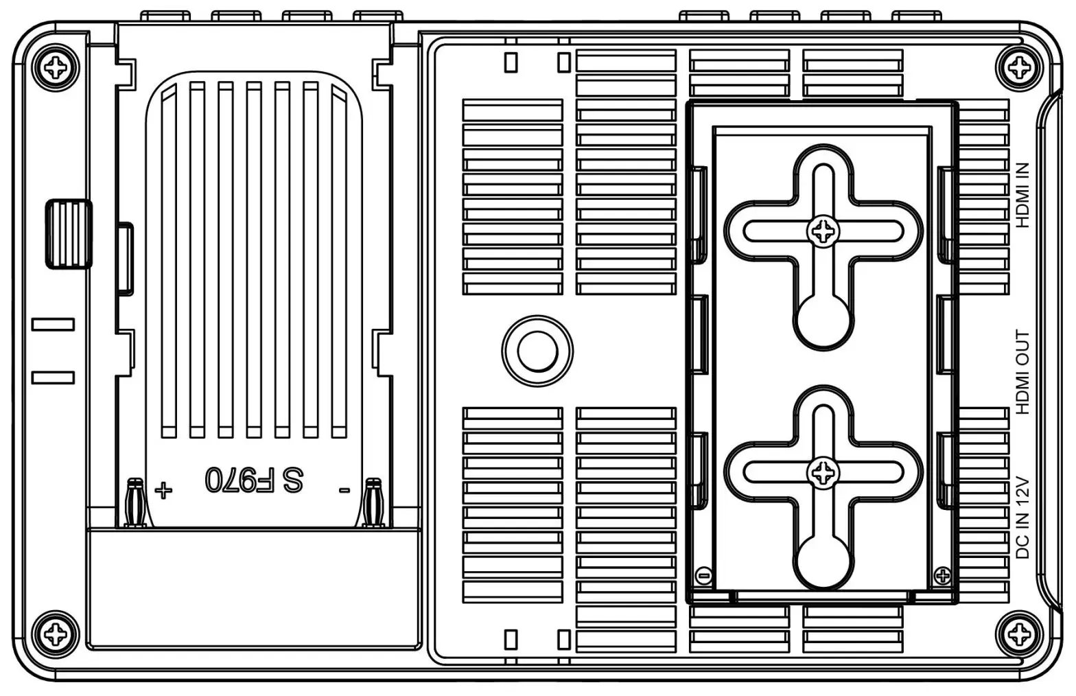 FeelWorld F5Pro 5.5 inch V2 4K HDMI IPS Touchscreen Monitor - Back Panel