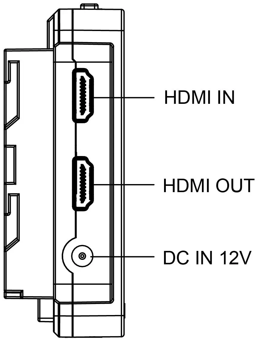FeelWorld F5Pro 5.5 inch V2 4K HDMI IPS Touchscreen Monitor - Port Instruction (Left)